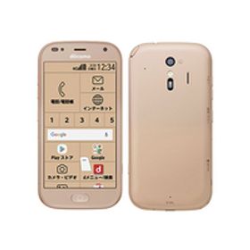 Bランク らくらくスマートフォン me F-01L ゴールド docomo版SIMフリー