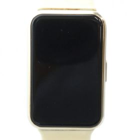HUAWEI ファーウェイ TIA-B29 WATCH FIT 腕時計 スマートウォッチ ロゴ デジタル スクエア 初期化・動作確認済 ゴールド色 アイボリー ■GY18 /MQ