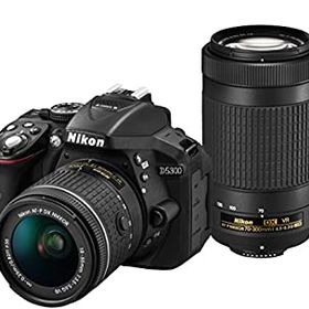 【中古】(非常に良い)Nikon デジタル一眼レフカメラ D5300 AF-P ダブルズームキット ブラック D5300WZ3