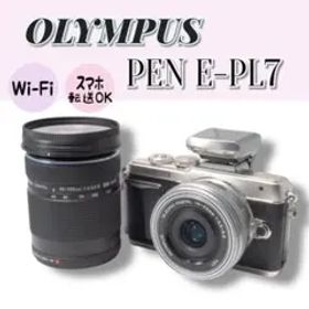 オリンパス PEN E-PL7 ダブルズームキット スマホ転送 ミラーレス