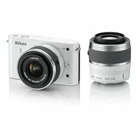 【中古】(非常に良い)Nikon ミラーレス一眼カメラ Nikon 1 (ニコンワン) J1 (ジェイワン) ダブルズームキット ホワイトN1 J1WZ WH