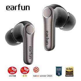 【VGP 2026 金賞・コスパ大賞】EarFun Air Pro 4+ ワイヤレスイヤホン Bluetooth 6.0/ハイブリッド・デュアルドライバー/最先端チップ「QCC3091」aptX Losslessに対応/ハイレゾ LDAC対応/Snapdragon Sound/Auracastに対応/54時間連続再生【6マイクAI 通話/PSE認証済み】