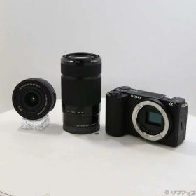 【中古】SONY(ソニー) VLOGCAM ZV-E10 II ダブルズームレンズキット ブラック ZV-E10M2X B 【198-ud】