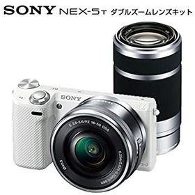 【中古】(非常に良い)SONY デジタル一眼カメラ「NEX-5T」ダブルズームレンズキット(ホワイト) NEX-5TY-W