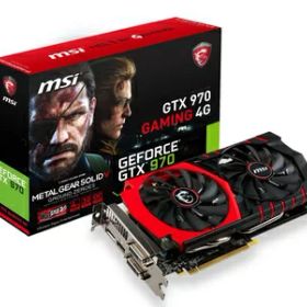 【中古】 MSI社製 NVIDIA GeForce GTX970搭載ビデオカード GTX970 GAMING 4G MGSV