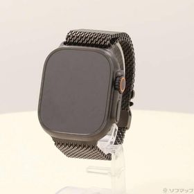〔中古〕Apple(アップル) Apple Watch Ultra 2 GPS + Cellular 49mm ブラックチタニウムケース ブラックチタニウムミラネーゼループ〔348-ud〕