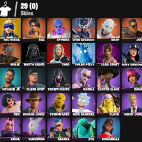 【29 スキン】 (pc/xbox) ネイマール・ジュニア | ネオヴァーサ | ララ・クロフト |リック・サンチェス |ダース・ベイダー |インディ・ジョーンズ |RAZ |カイメラ