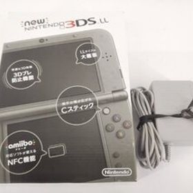 Newニンテンドー3DS LL メタリックブラック 動作確認済み 充電器付き 箱付き