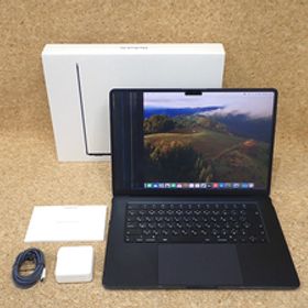 【中古 ジャンク】液晶不良 MacBook Air 15.3インチ 2023年 Z18T0004T ミッドナイト [M2チップ 8コア/8GB/SSD:256GB] 本体(QEA403-1)