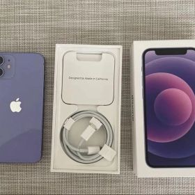 【箱・充電ケーブル付】iPhone 12 mini SIMフリー パープル