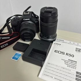Canon EOS R50【美品】付属品完備／フィルタ・SD付／動作良好
