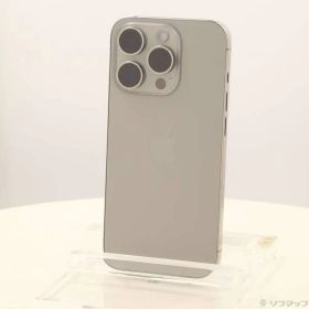 〔中古品〕 iPhone15 Pro 128GB ナチュラルチタニウム MTU93J／A SIMフリー【377】