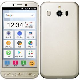 SIMフリー シンプルスマホ4 704SH シャンパンシルバー 32GB