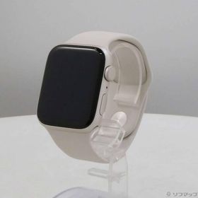〔中古〕Apple(アップル) 〔展示品〕 Apple Watch SE 第2世代 GPS 44mm スターライトアルミニウムケース スターライトスポーツバンド〔262-ud〕