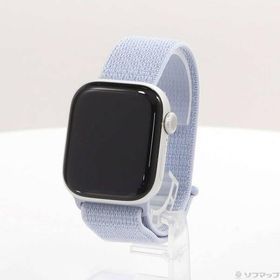 〔中古〕Apple(アップル) Apple Watch Series 10 GPS + Cellular 42mm シルバーアルミニウムケース ブルークラウドスポーツループ〔377-ud〕
