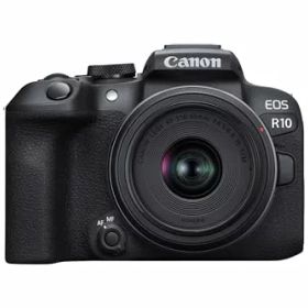 【中古】「非常に良い」Canon ミラーレス一眼カメラ EOS R10 レンズキット(RF-S18-45)ブラック/APS-C/EOSR10-1845ISSTMLK