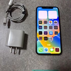 Apple iPhoneX 64GB シルバー SIMフリー 充電器付き