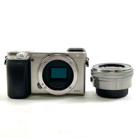 ソニー SONY α6000 パワーズームレンズキット ILCE-6000L S シルバー デジタル ミラーレス 一眼カメラ 中古