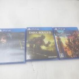 中古品 ゲーム プレイステーション4 PS4ソフト 3点 ダークソウル III キングダムハーツ III 等 グッズセット