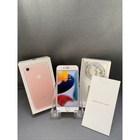 アップル(Apple)の美品 国内版 SIMフリー iPhone7 32GB ローズゴールド色(スマートフォン本体)