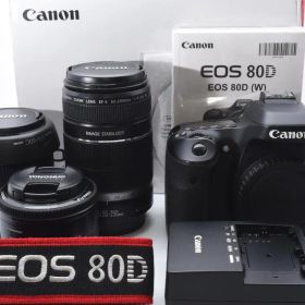 ★美品★ Canon EOS 80D トリプルレンズセット