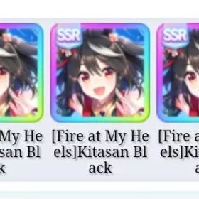 海外 北山黒 x5 +スーパークリーク +4 ランダム SSR + 25k 虹のダイヤ