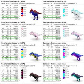 🎨 カルカロ全106カラー✨ 即納OK／高レベル・高ステ個体も多数出品中！ | ARK Survival Evolvedのアカウントデータ、RMTの販売・買取一覧