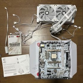 【動作確認済み】corei9 9900+白いマザーボード+簡易水冷セット