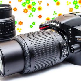 ニコン Nikon D5100☆スマホに送れる☆ダブルレンズ☆付属品多数