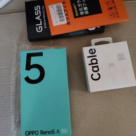 Ymobile版 OPPO Reno5A カメラ&画面フィルム 純正ケーブル付き