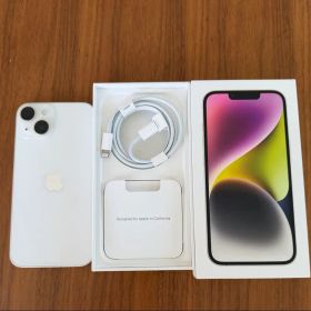 Apple iPhone 14 スターライト 256GB 箱、充電ケーブル付き
