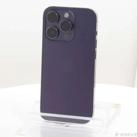 〔中古品〕 iPhone14 Pro 128GB ディープパープル MQ0F3J／A SIMフリー 〔ネットワーク利用制限▲〕【377】