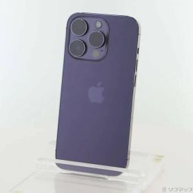 〔中古品〕 iPhone14 Pro 256GB ディープパープル MQ1E3J／A SIMフリー【348】