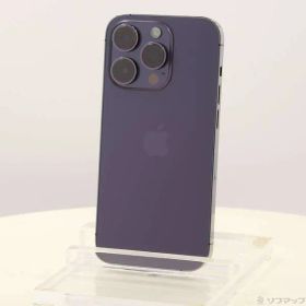 〔中古品〕 iPhone14 Pro 128GB ディープパープル MQ0F3J／A SIMフリー【377】