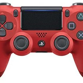 【中古】 【純正品】ワイヤレスコントローラー (DUALSHOCK 4) マグマ・レッド (CUH-ZCT2J11)