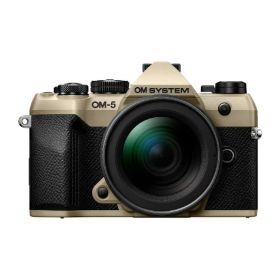 OM SYSTEM デジタル一眼カメラ・12-45mm F4．0 PROレンズキット OM-5 Mark II サンドベージュ OM-5MARKII12-45MMKITBEG [OM5MK2LK1245BEG]【RNH】