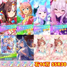 ジュエル160000💎星3キャラ6体⭐️グランアレグリア+アーモンドアイ完凸SSR30🌸 | ウマ娘のアカウントデータ、RMTの販売・買取一覧