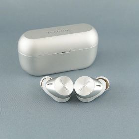 Panasonic Technics EAH-AZ60M2 完全ワイヤレスイヤホン USED美品 ノイズキャンセリング 外音取込 マイク 高音質 シルバー 完動品 V1613