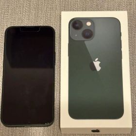 【美品】iPhone13mini グリーン 本体&ケース【女性ワンオーナー品】