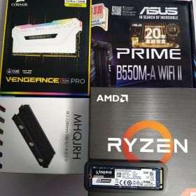 Ryzen5 5600X B550MWiFi メモリ32G SSDヒートシンク