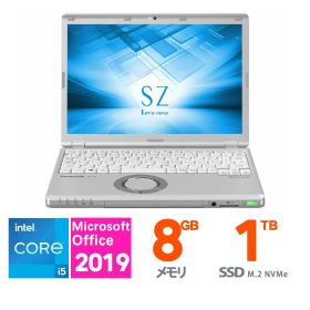【中古】パナソニック 12型 Let's note SZ6 インテル Core i5 メモリ：8GB SSD：1TB ノートパソコン ノートPC Win11 Pro Wi-Fi Webカメラ Bluetooth wifi8g1t 中古品 Office2019