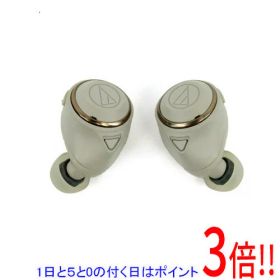 【1日と5.0のつく日、18日はポイント3倍！】【中古】audio-technica 完全ワイヤレスイヤホン SOLID BASS ATH-CKS50TW BG ベージュ 元箱あり