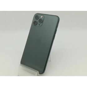 【中古】Apple SoftBank 【SIMロック解除済み】 iPhone 11 Pro 64GB ミッドナイトグリーン MWC62J/A【OSU301】保証期間1ヶ月【ランクC】