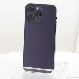 【中古】Apple(アップル) iPhone14 Pro Max 128GB ディープパープル MQ993J／A SIMフリー 〔ネットワーク利用制限▲〕 【258-ud】
