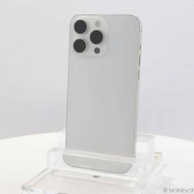 〔中古品〕 iPhone15 Pro Max 256GB ホワイトチタニウム MU6Q3J／A SIMフリー【344】