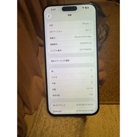 アイフォーン(iPhone)の海外版 iPhone 15 Pro Max 1TB，美品，バッテリーは99%(スマートフォン本体)
