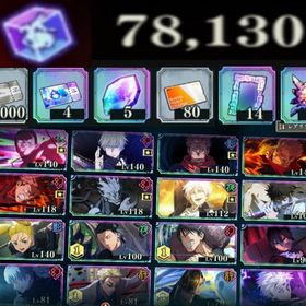 ✨2周年4キャラコンプ✨限定8種✨💎78130✨ガチャチケ1000枚 | ファンパレ(呪術廻戦ファントムパレード)のアカウントデータ、RMTの販売・買取一覧