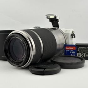 ★美品★ソニー SONY α5000 ボディ ホワイト / SONY E 55-210mm f4.5-6.3 OSS SEL55210 ★バッテリー、SDカード付★ #1021-13