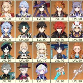 💚 [アジア] 冒険ランク 58 💚 26x ファイブ星5キャラクター 💚 46 チャーズ💚、魈 & タルタリヤ & 甘雨 & 宵宮 & 神里綾人 &鍾離 & ウェンティ & イットー & 放浪者 & アルハイサム & リネ
