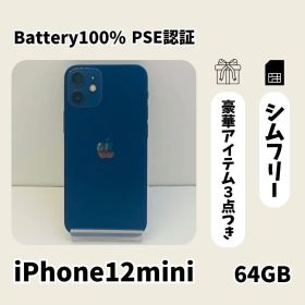 ☘️電池新品☘️iPhone12mini 64GB ブルー SIMフリー 本体